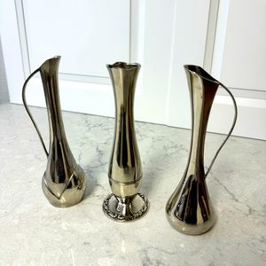 3 Vintage Bud Vase Lot